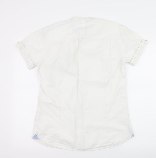 XSIDE Mens White Button-Up Size S