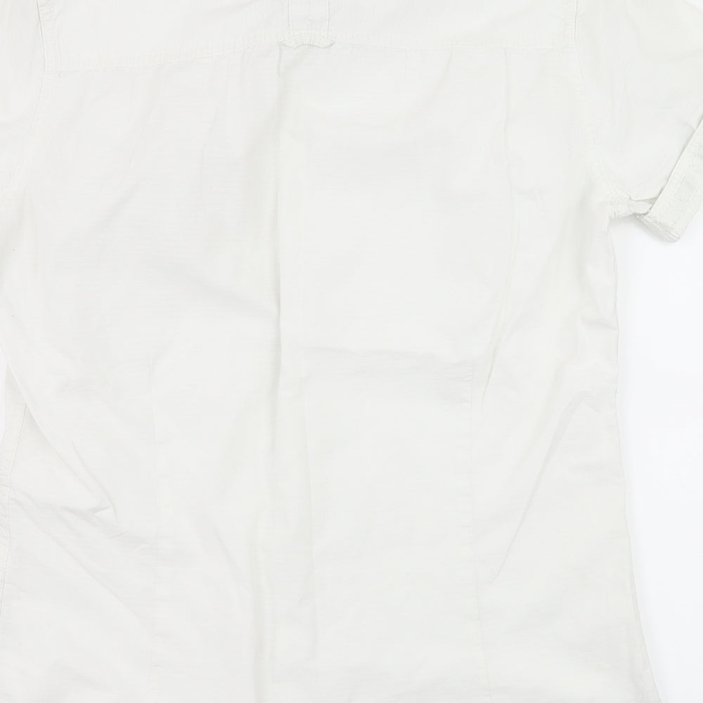 XSIDE Mens White Button-Up Size S