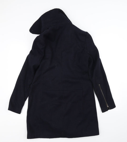 Womens UK Size 10 NEXT Blue Overcoat