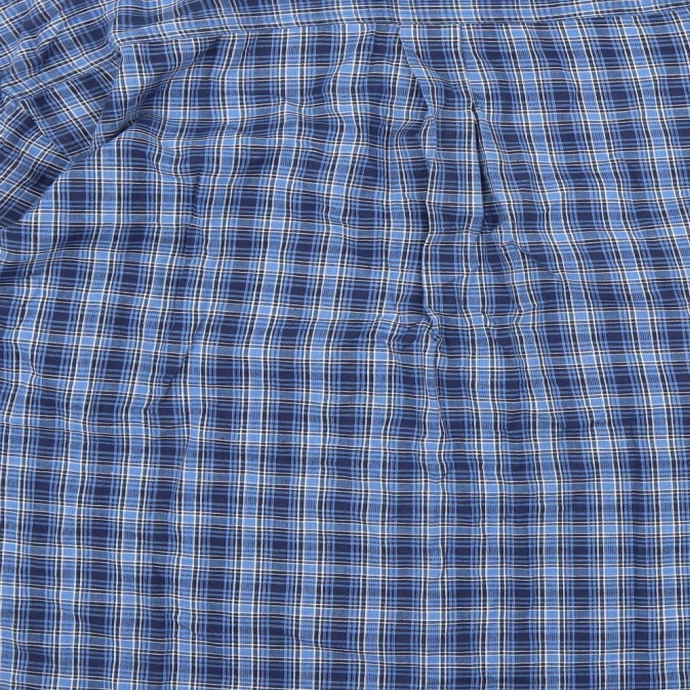 AN:X Mens Blue Check Button-Up Size XL