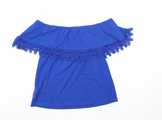 Peacocks Womens Blue Basic Blouse Size 8