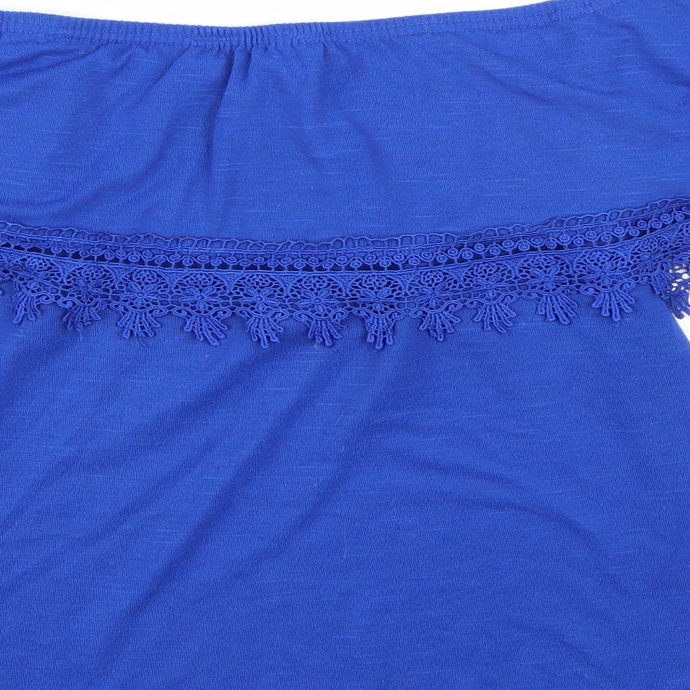 Peacocks Womens Blue Basic Blouse Size 8