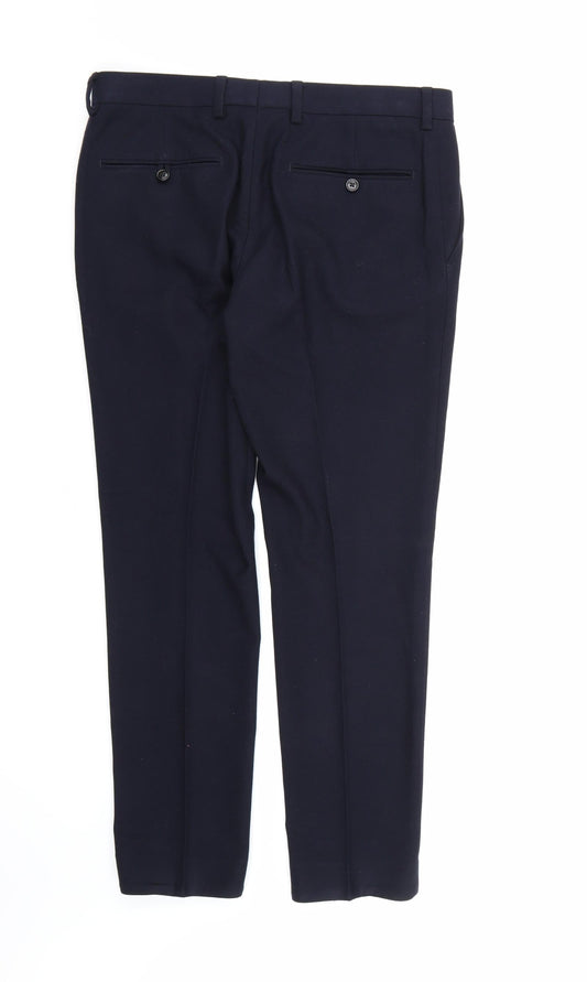 NEXT Mens Blue Rayon Dress Pants Trousers L29 in