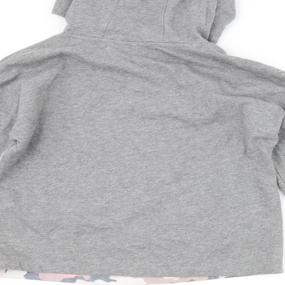 F&F Girls Grey Camouflage Pullover Hoodie Size 12-13 Years