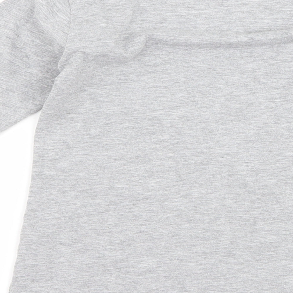 atabay Girls Grey Basic T-Shirt Size 6-7 Years - Love Bunny