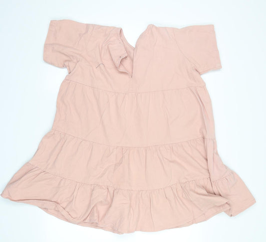 Boohoo Womens Pink T-Shirt Dress Size 6