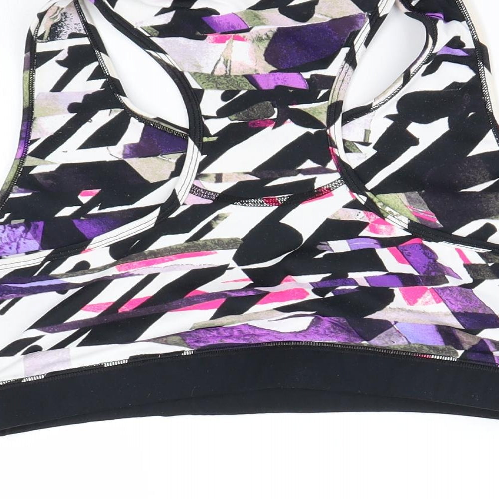 F&F Womens White Geometric Cropped Tank Size M