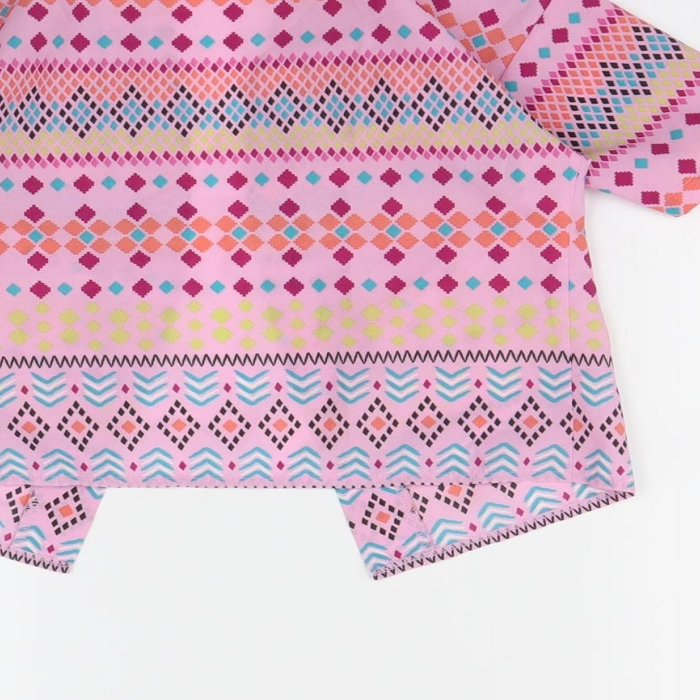Tu Girls Multicoloured Geometric Basic Button-Up Size 6 Years
