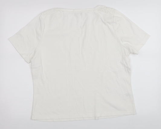 CC Womens White Basic T-Shirt Size XL
