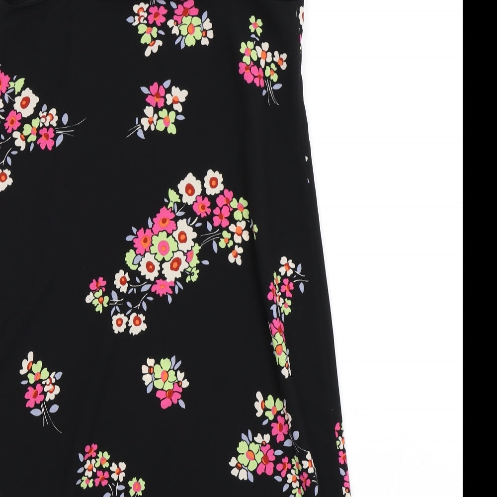 Primark Womens Black Floral Slip Dress Size 6