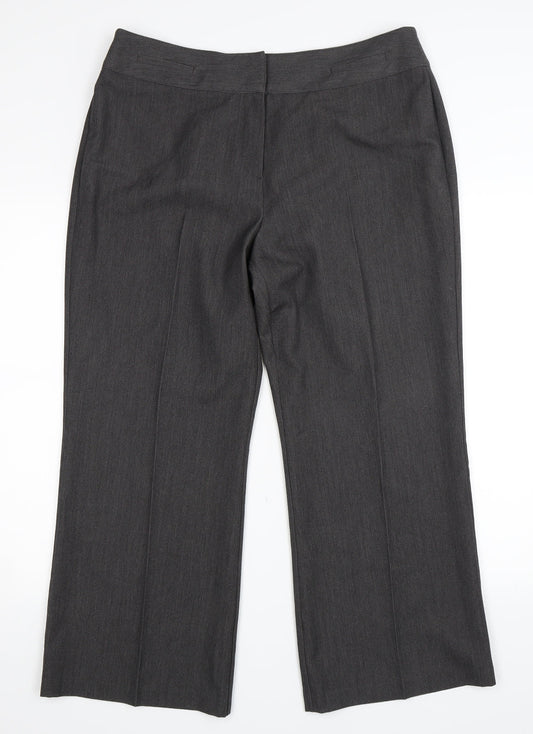 Womens UK Size 16 BM Regular Fit Grey Trousers