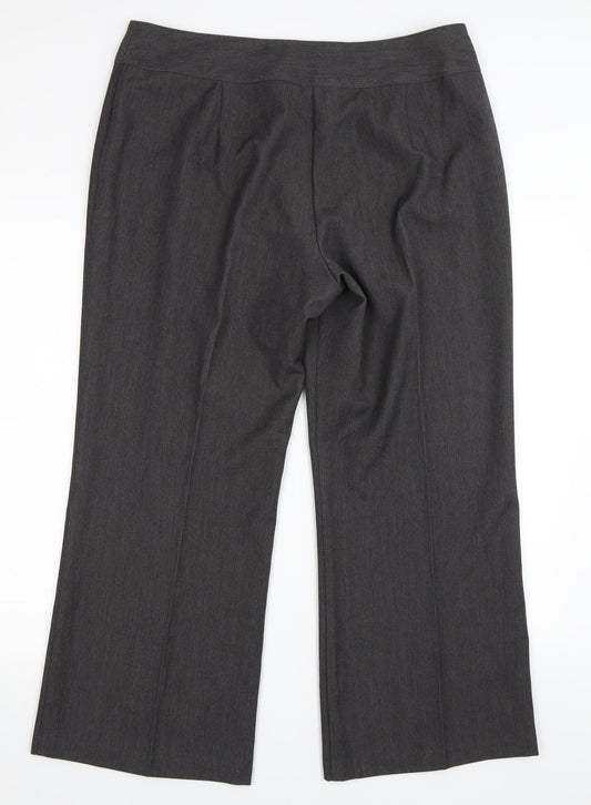 BM Womens Grey Trousers Size 16 L27 in