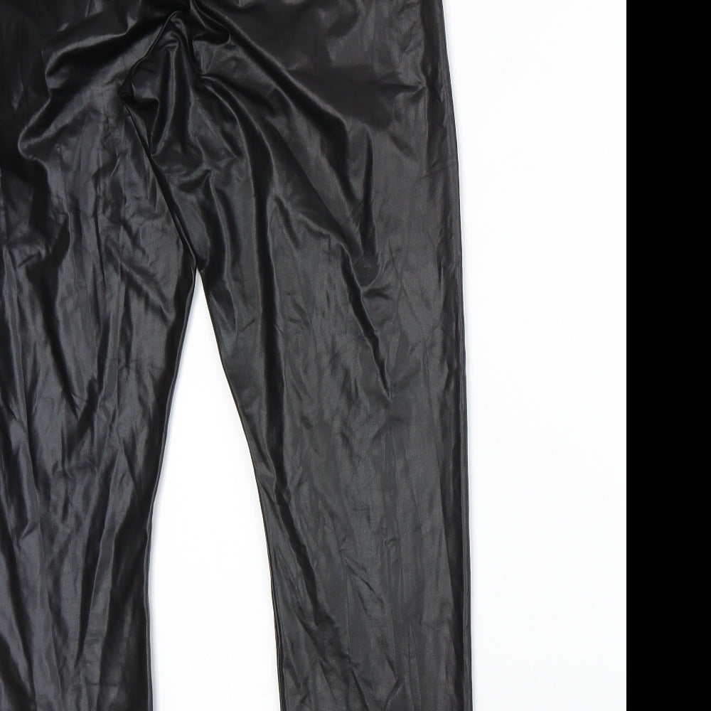 Boohoo Womens Black Trousers Size 14 L25 in