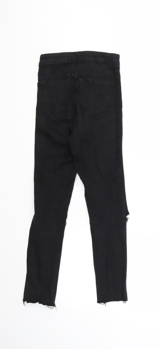 Denim & Co. Womens Black Denim Skinny Jeans Size 4 L23 in