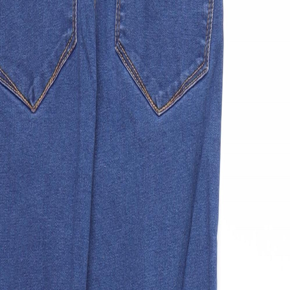 Denim & Co. Womens Blue Denim Skinny Jeans Size 10 L25 in