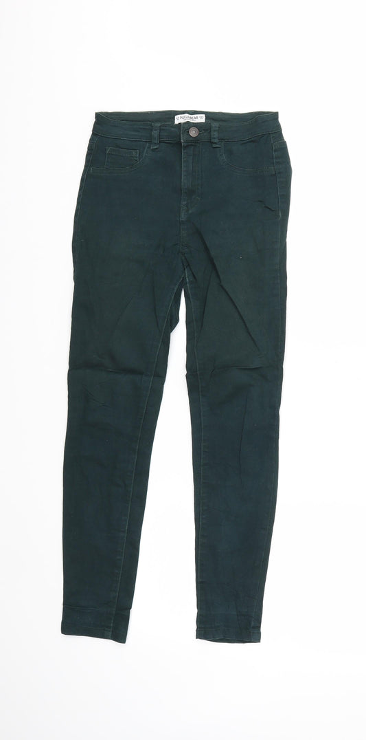Womens UK Size 8 Pull&Bear Regular Fit Skinny Green Jeans