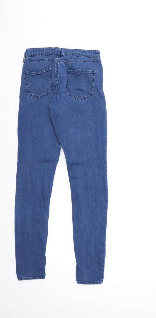 Topshop Womens Blue Denim Skinny Jeans Size 28 in L32 in