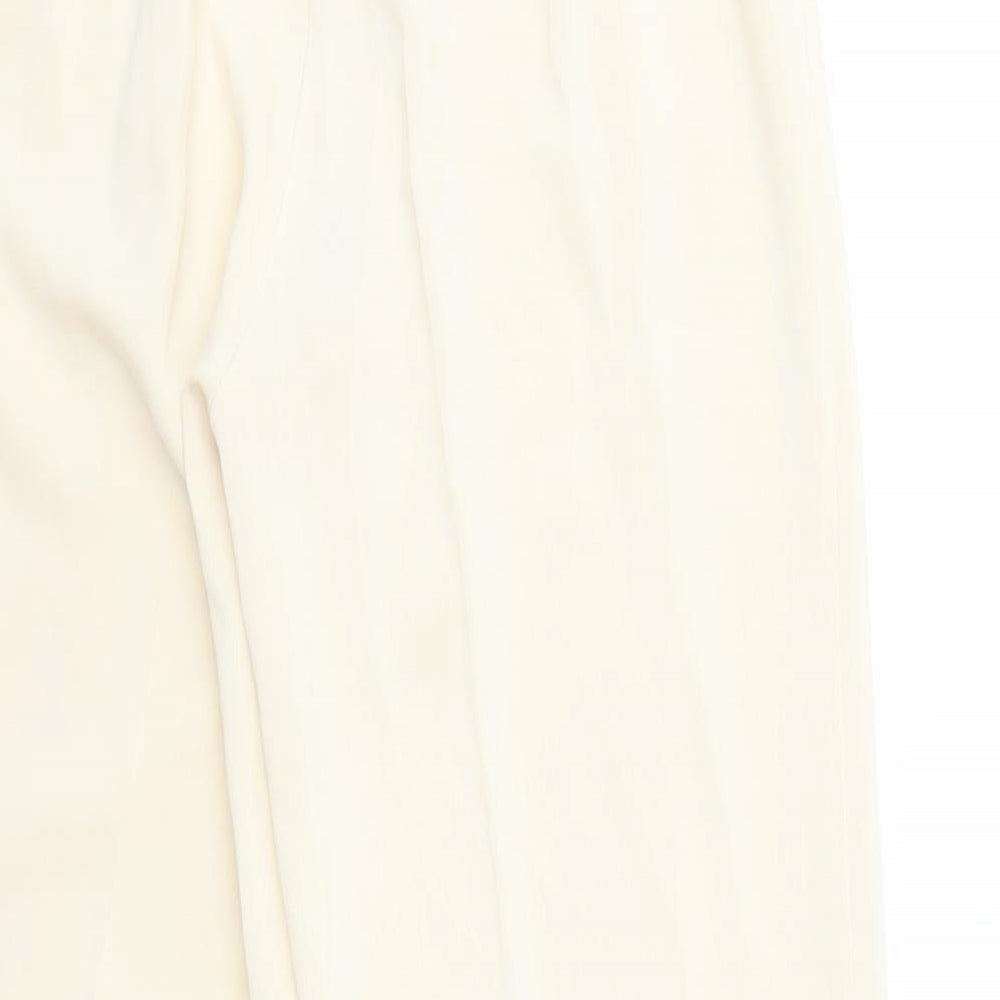 Womens UK Size 14 Preworn Regular Fit Ivory Trousers