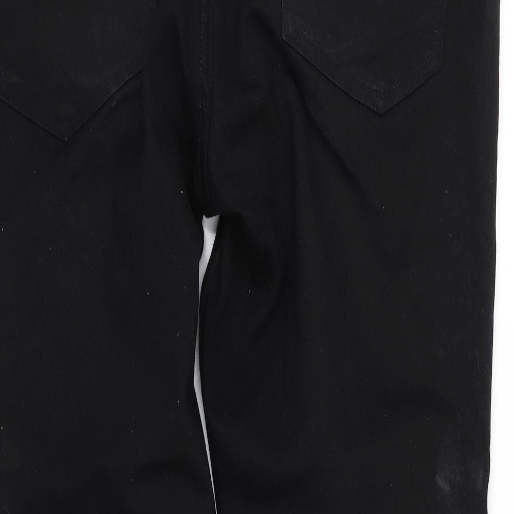 Womens UK Size L pre worn Regular Fit Straight Black Jeans