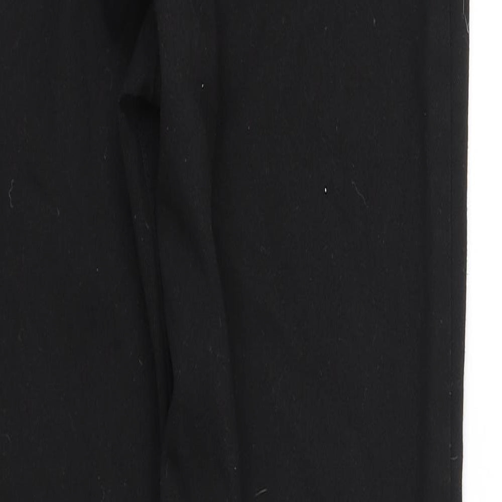 Womens UK Size 8 George Regular Fit Black Trousers
