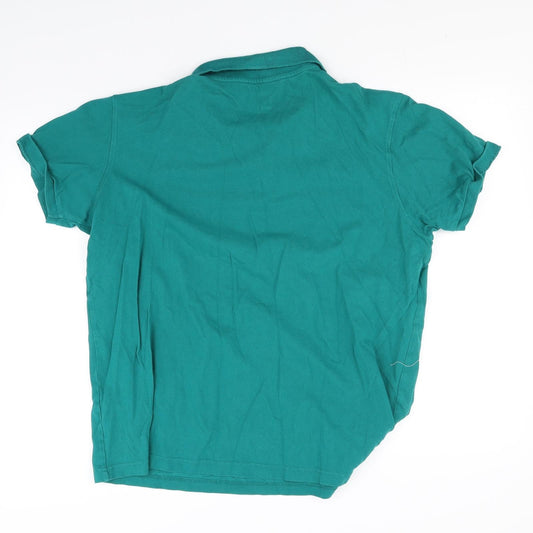 pique Mens Green Houndstooth Polo Size XL