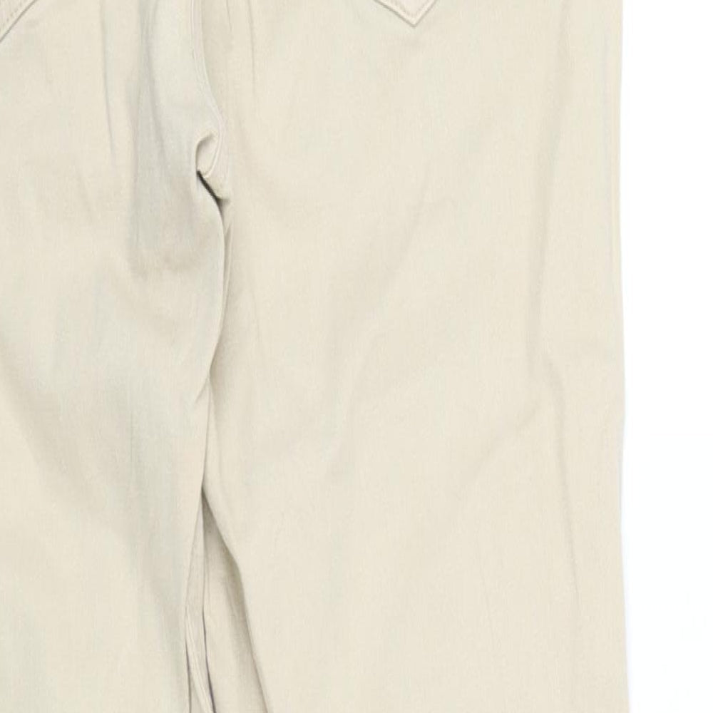 Womens UK Size 34 in pre worn Regular Fit Straight Beige Jeans