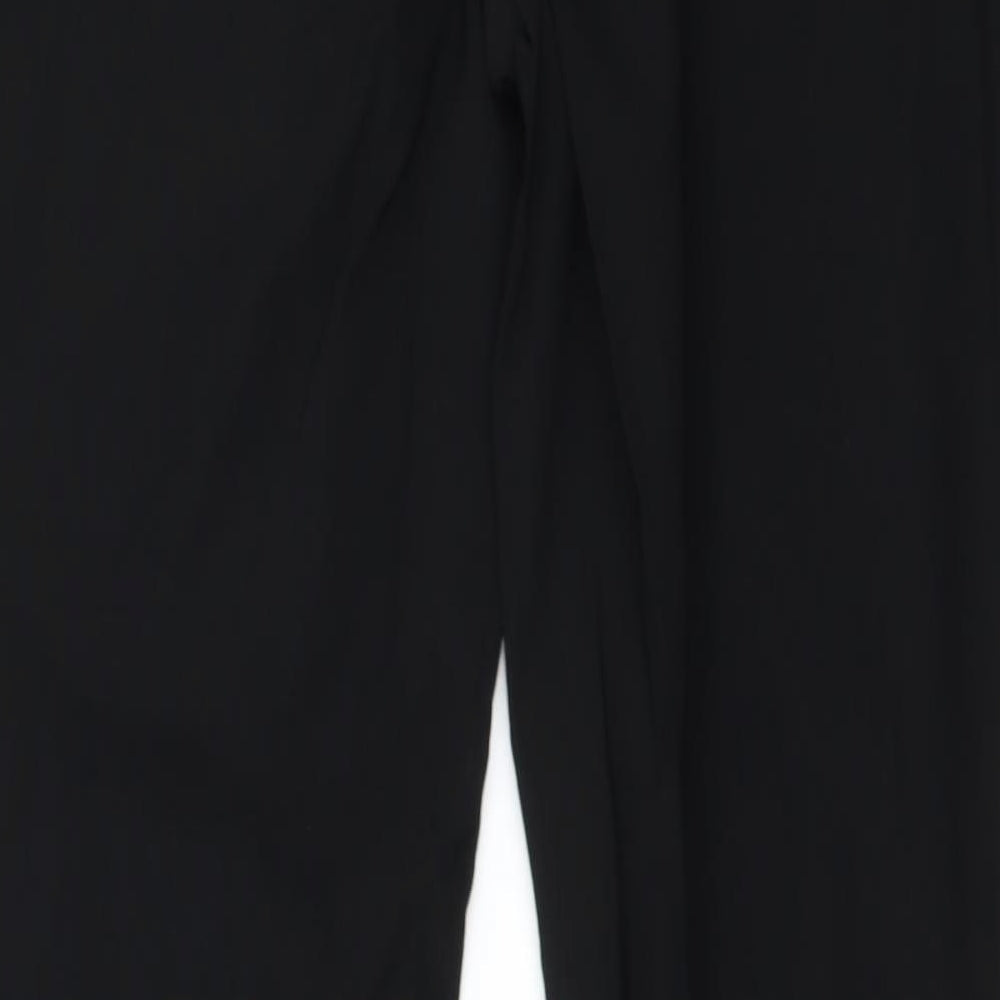 Womens UK Size 14 Papaya Regular Fit Black Trousers