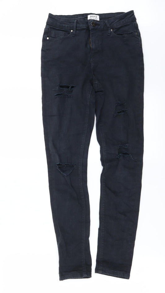 Womens UK Size 8 Miss Selfridge Regular Fit Skinny Blue Jeans