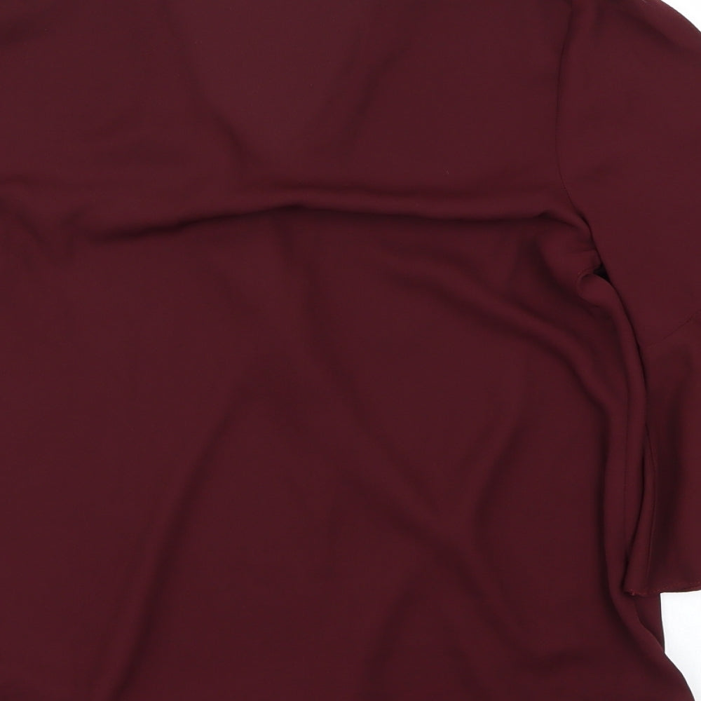 New Look Womens Purple Basic Blouse Size 8