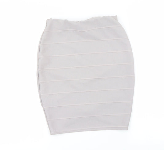 Miss Selfridge Womens Grey   A-Line Skirt Size 8