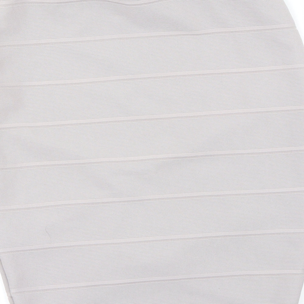 Miss Selfridge Womens Grey   A-Line Skirt Size 8