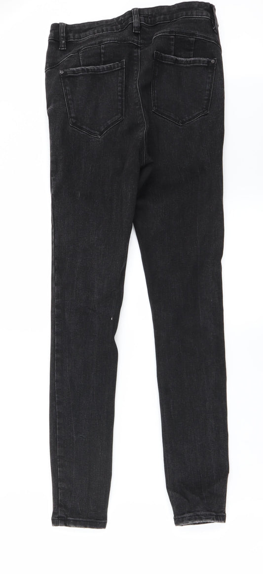 denim co Womens Grey Straight Jeans Size 10 L26 in