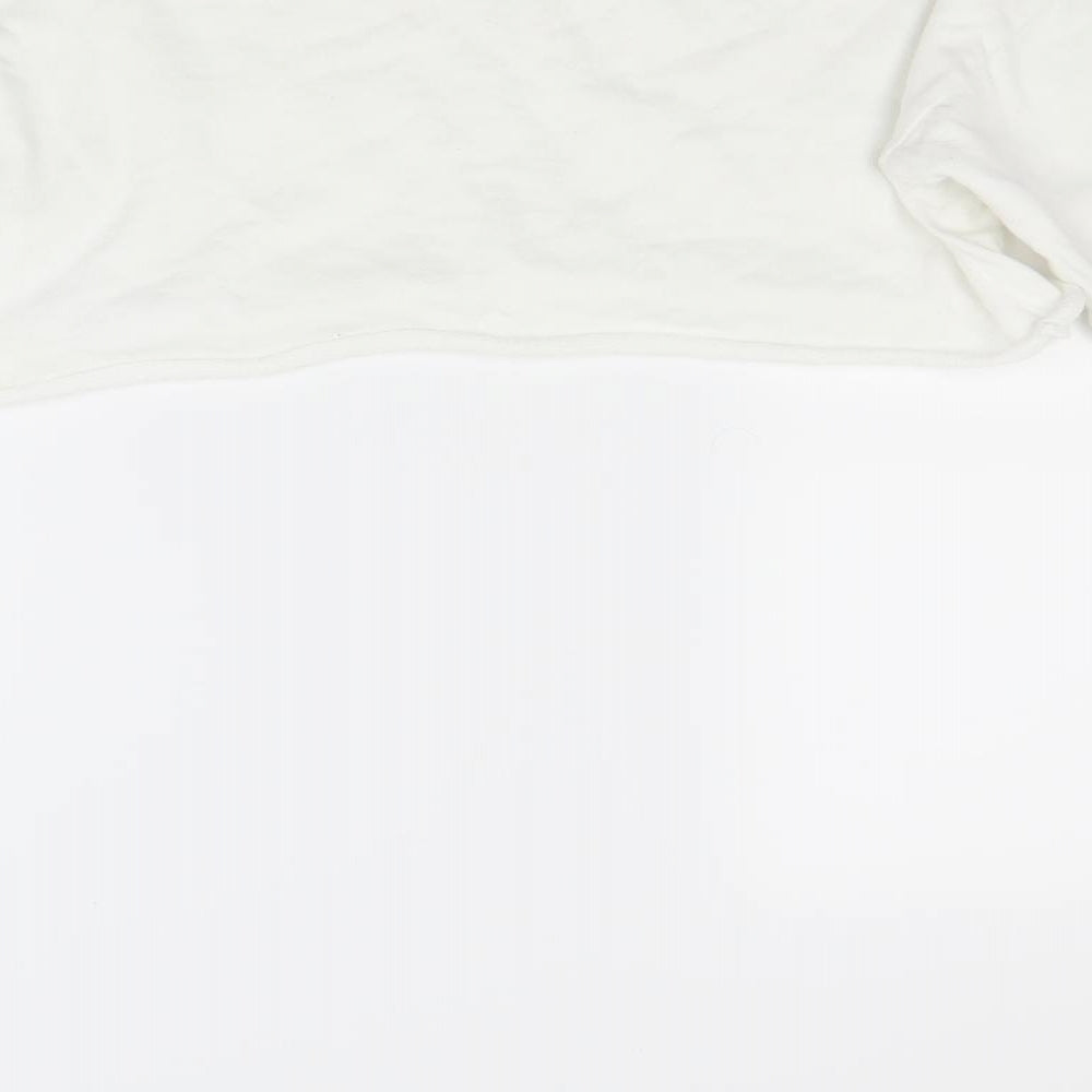 Prettylitlething Womens White Pullover Sweatshirt Size 10 - crop top