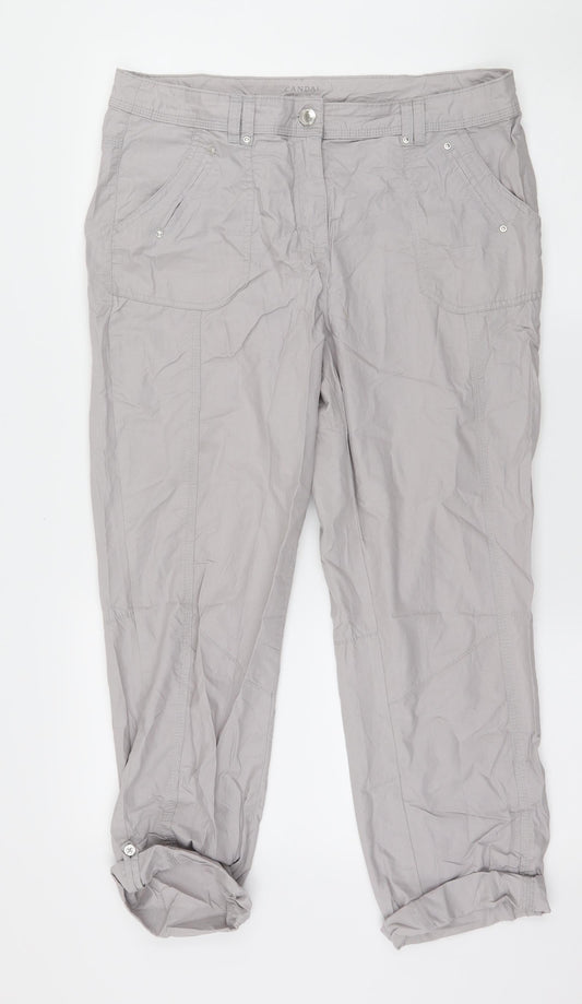 Womens UK Size 12 C&A Regular Fit Grey Trousers