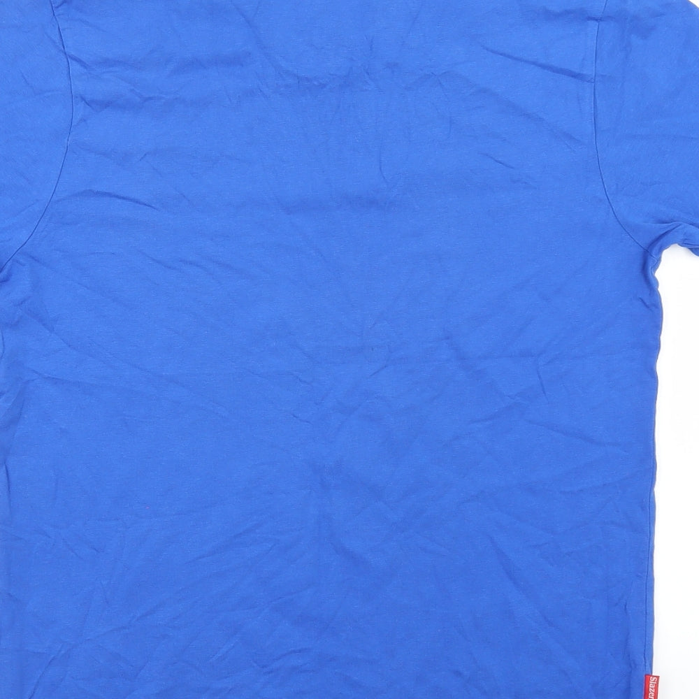 Womens UK Size S Slazenger Blue Basic T-Shirt