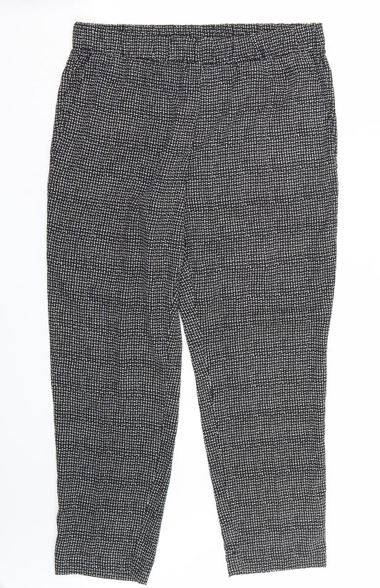 Womens UK Size 10 H&M Regular Fit Black Trousers