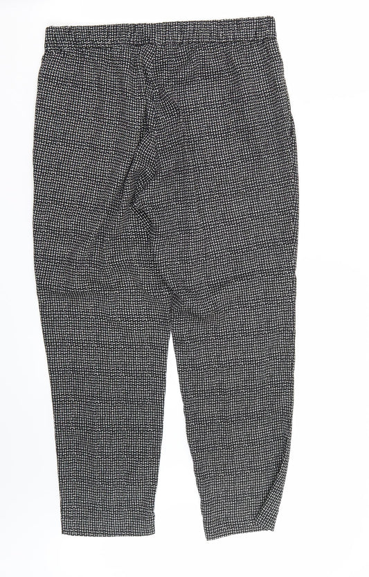 Womens UK Size 10 H&M Regular Fit Black Trousers