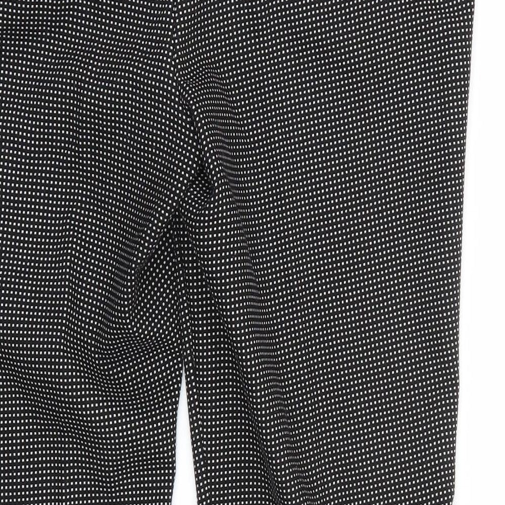Womens UK Size 34 Zara Regular Fit Black Trousers