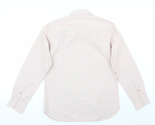 Timberland Mens Red Striped Button-Up Size M