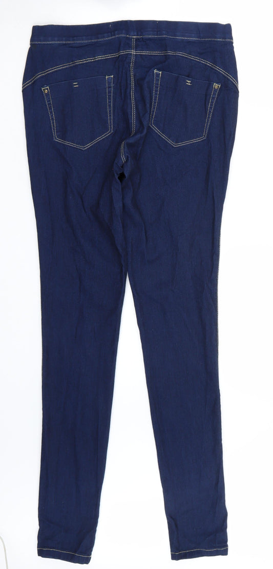 Denim & Co. Womens Blue Skinny Jeans Size 10 L34 in