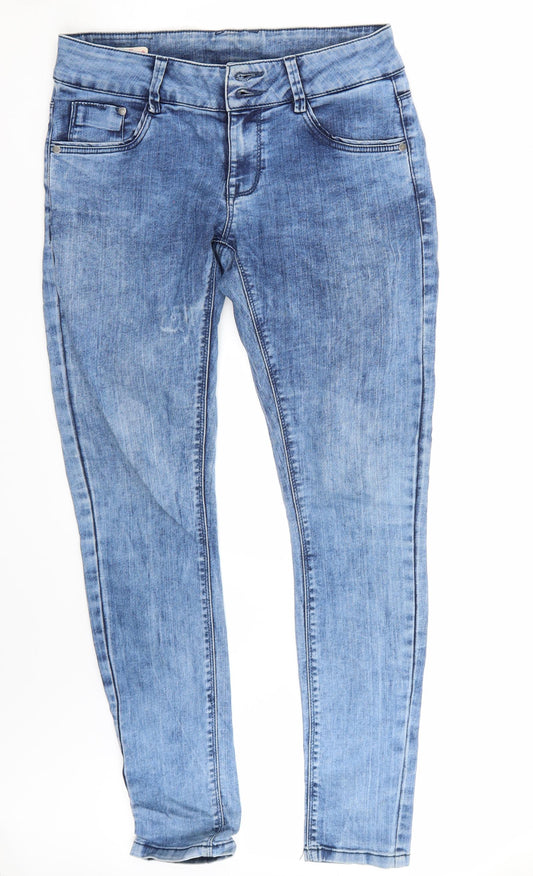 Womens UK Size 38 Clockhouse Regular Fit Straight Blue Jeans