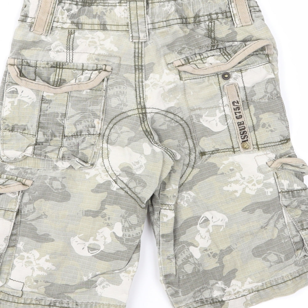 NEXT Boys Green Camouflage Cargo Shorts Size 4 Years