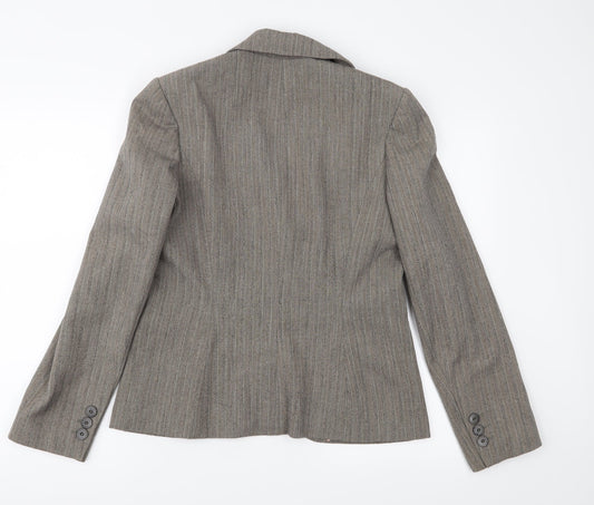 Dorothy Perkins Womens Brown Striped Jacket Suit Jacket Size 12