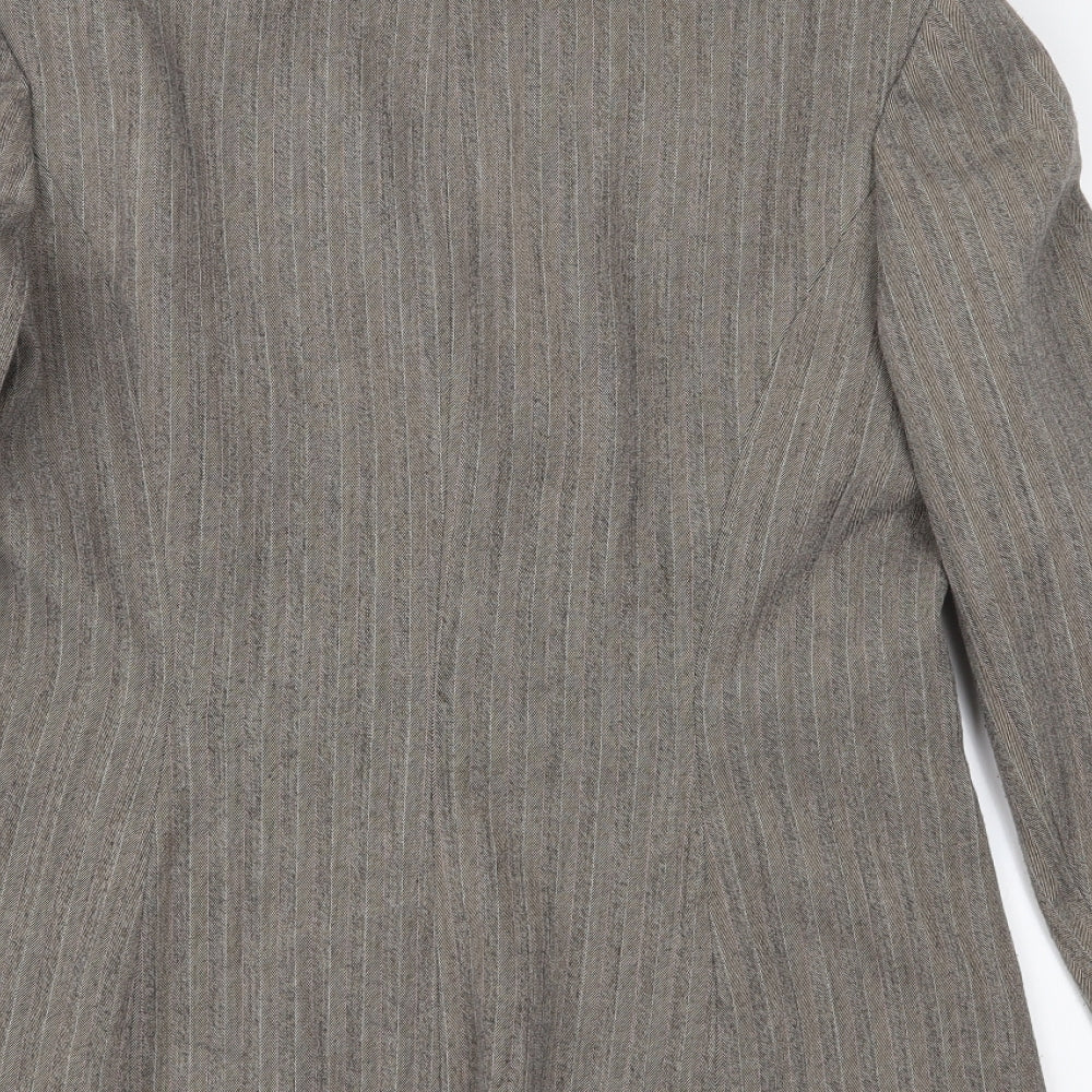 Dorothy Perkins Womens Brown Striped  Jacket Suit Jacket Size 12