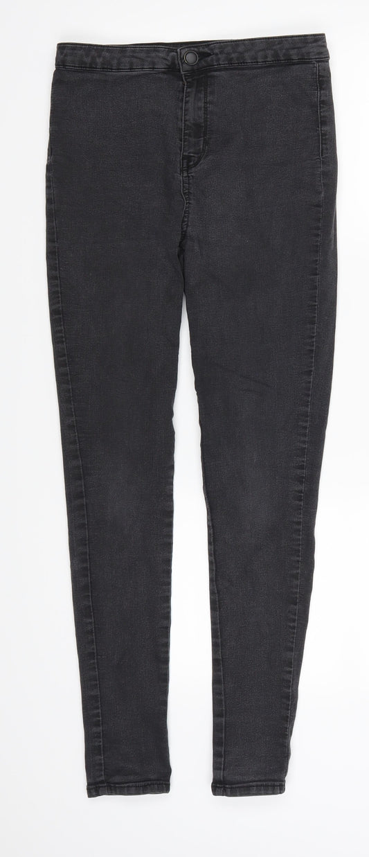 Womens UK Size 28 in F&F Regular Fit Skinny Grey Jeans