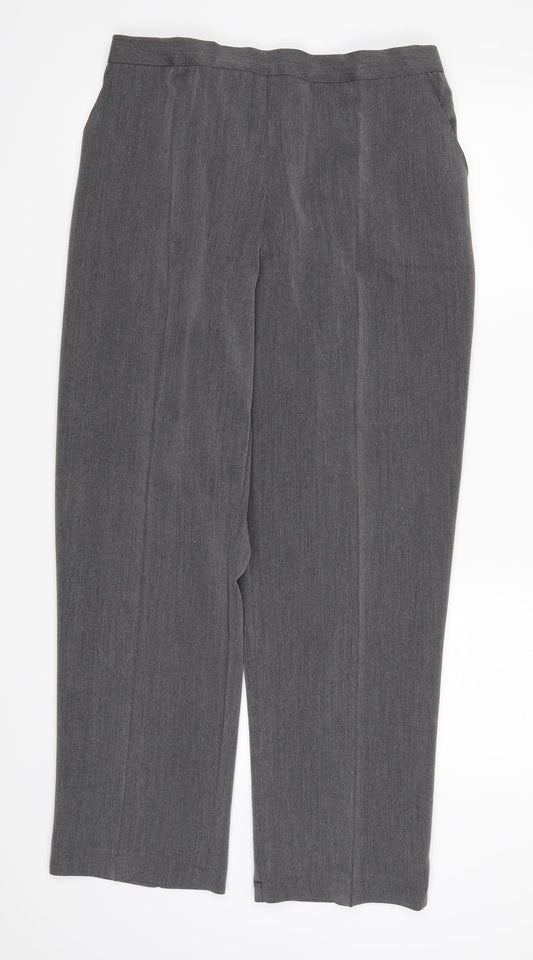 Womens UK Size 34 in Preworn Regular Fit Grey Trousers
