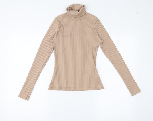 Womens UK Size 4 Nasty Gal Brown Basic Blouse