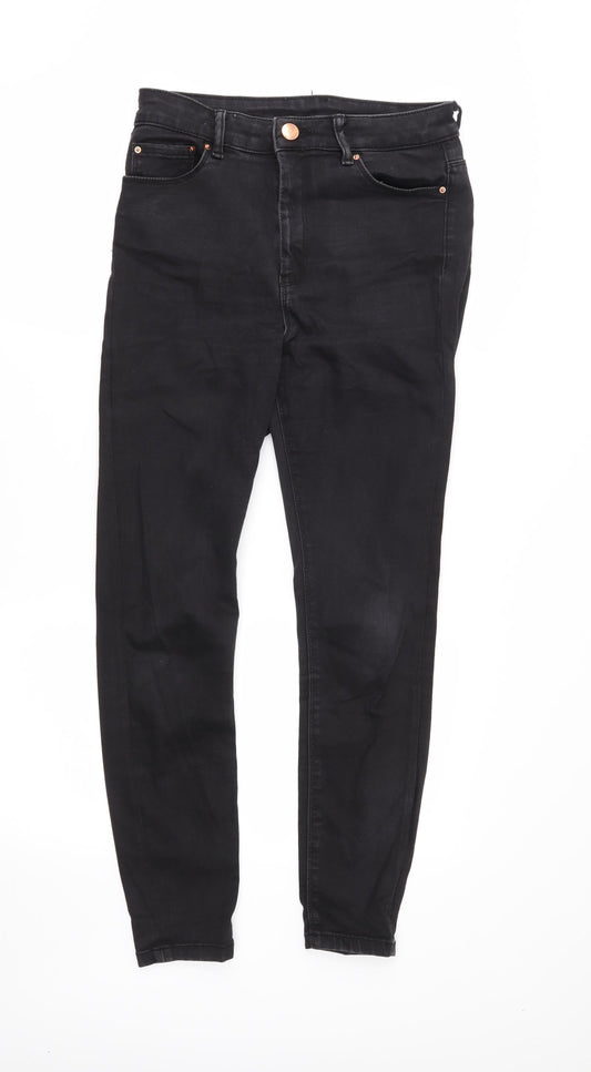 Womens UK Size 28 in ASOS Regular Fit Skinny Black Jeans