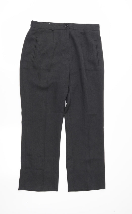 Womens UK Size 12 Berkertex Regular Fit Grey Trousers