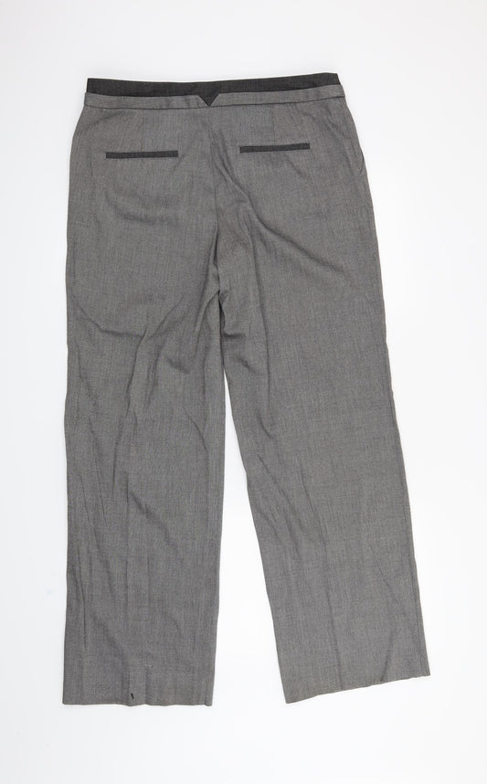 New Look Womens Grey Trousers Size 12 L29 in